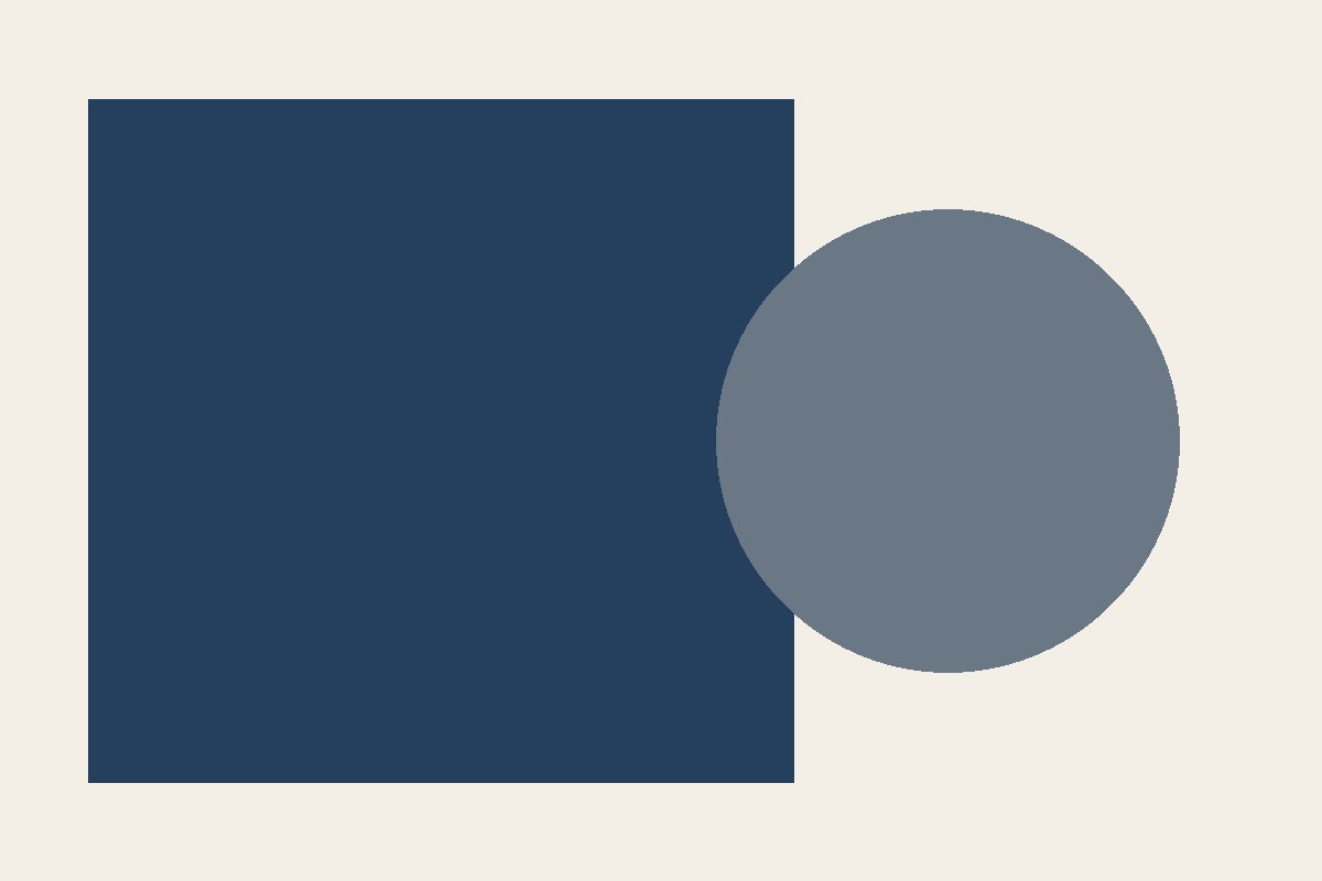 A simple still life in indigo and sand